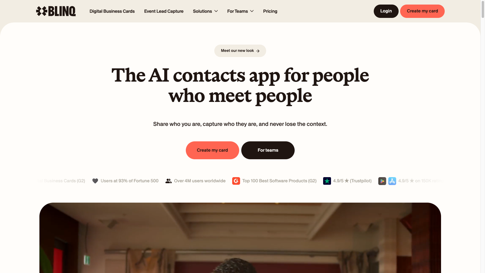 Blinq website hero